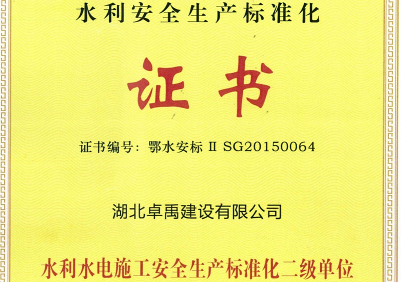 水利安全生产标准化二级